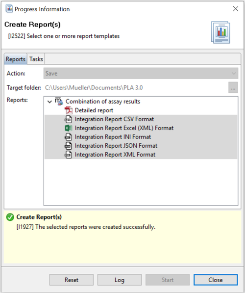 Reports created